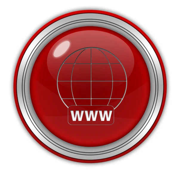 Www kör alakú ikon fehér háttér — Stock Fotó