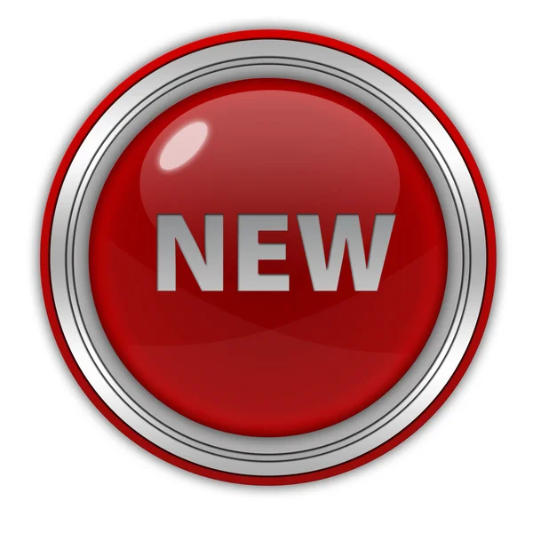 Beyaz arka plan üzerinde yeni dairesel simgesi