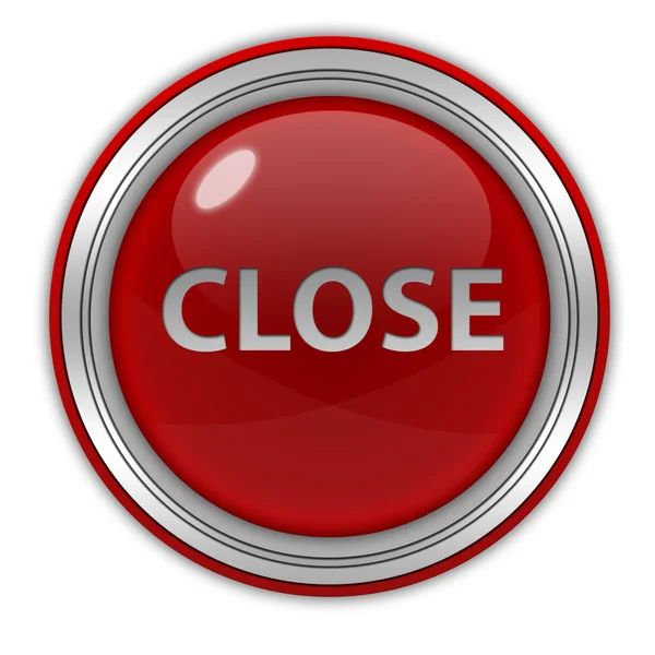 Close circular icon on white background — Stock Photo, Image