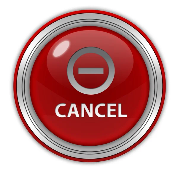 Cancel circular icon on white background — Stock Photo, Image