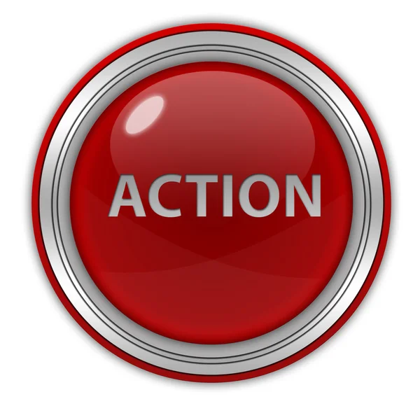 Action circular icon on white background — Stock Photo, Image