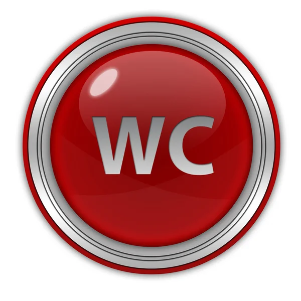 WC circular icon on white background — Stock Photo, Image