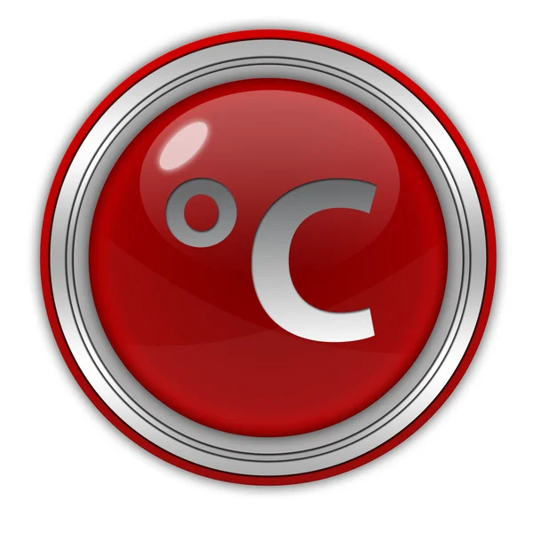 Celsius icona circolare su sfondo bianco — Foto Stock