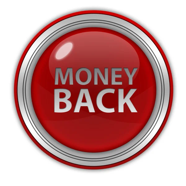 Money back circular icon on white background — Stock Photo, Image