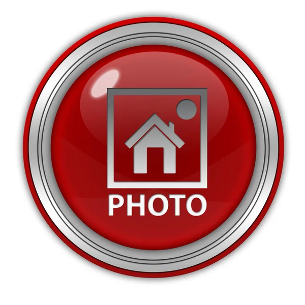 Photo circular icon on white background — Stock Photo, Image