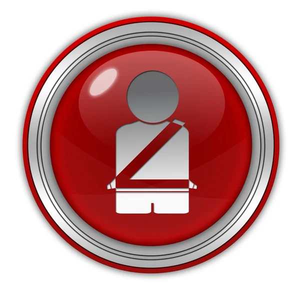Seat belt circular icon on white background — Stock Photo, Image