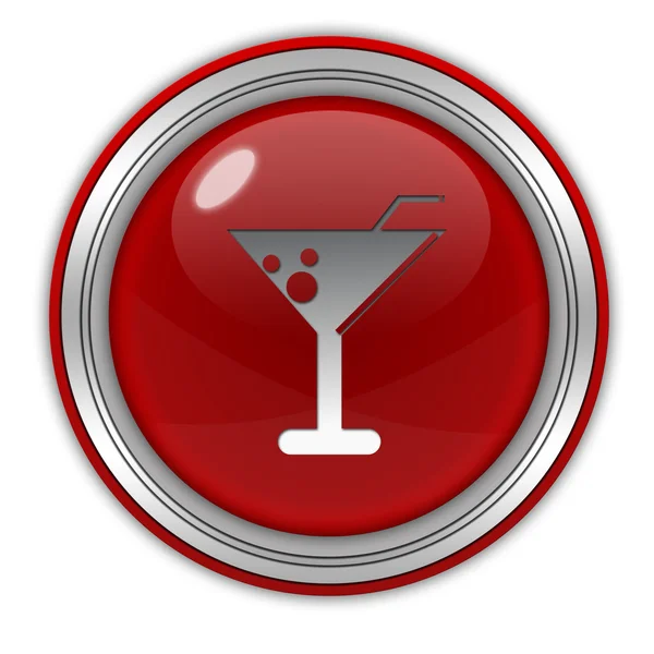 Beber icono circular sobre fondo blanco — Foto de Stock