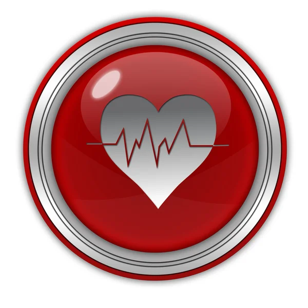 Heart circular icon on white background — Stock Photo, Image