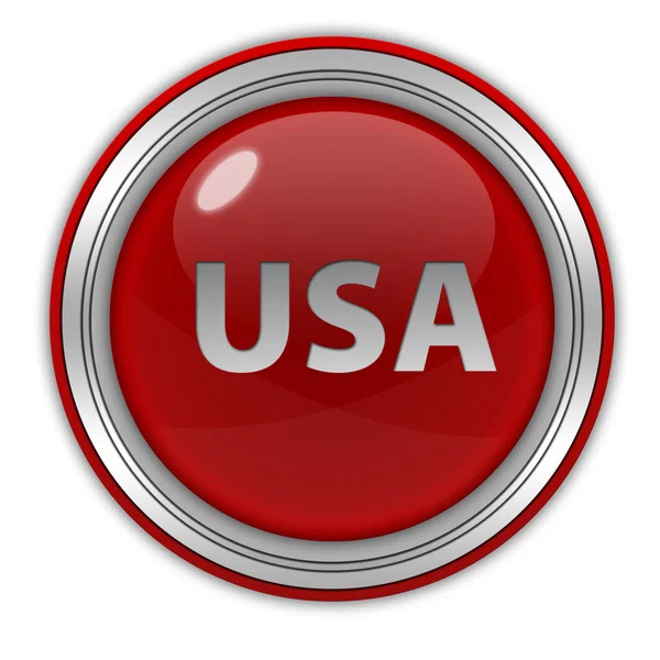 EE.UU. icono circular sobre fondo blanco — Foto de Stock