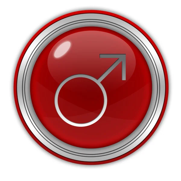 Male circular icon on white background — Stock Photo, Image