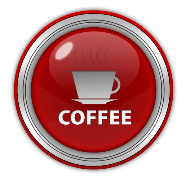 Coffee circular icon on white background — Stock Photo, Image