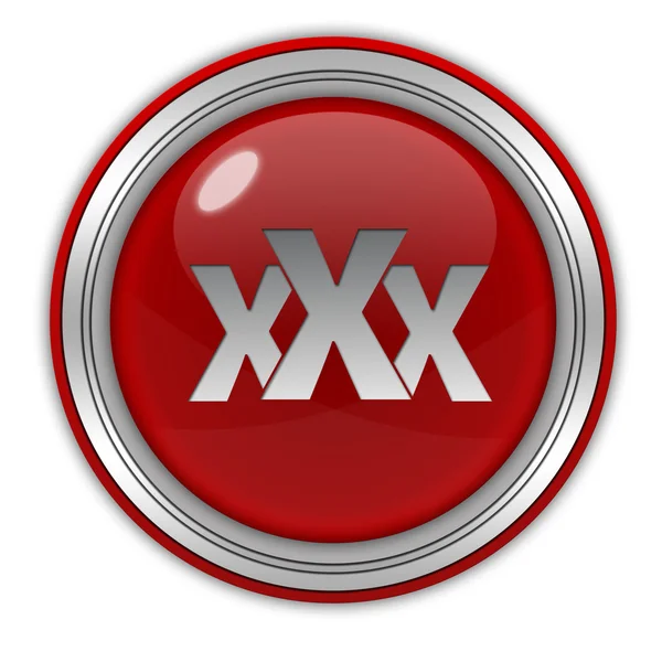 XXX cirkulär ikonen på vit bakgrund — Stockfoto
