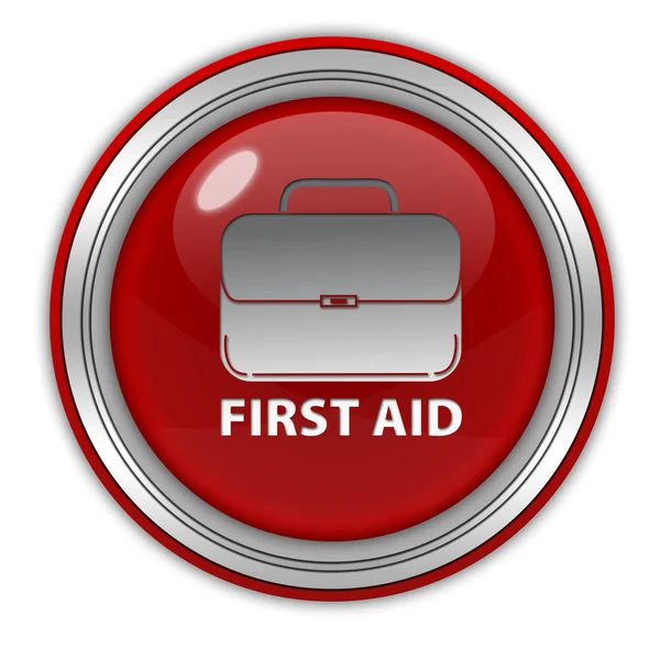 First aid circular icon on white background — Stock Photo, Image