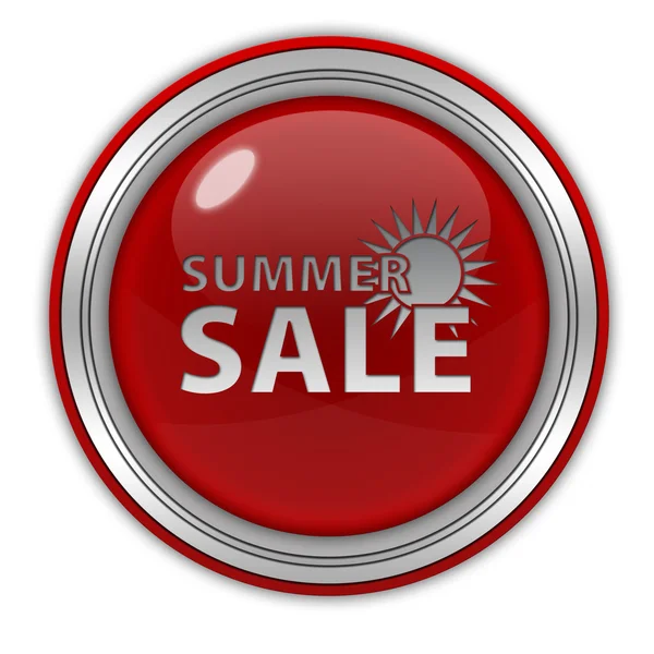 Sommar försäljning cirkulär ikonen på vit bakgrund — Stockfoto