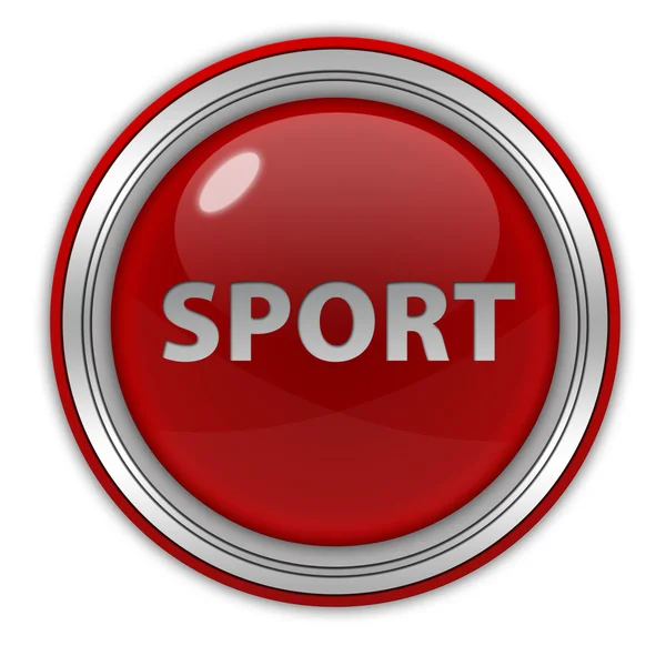 白い背景の上スポーツ円形アイコン — ストック写真