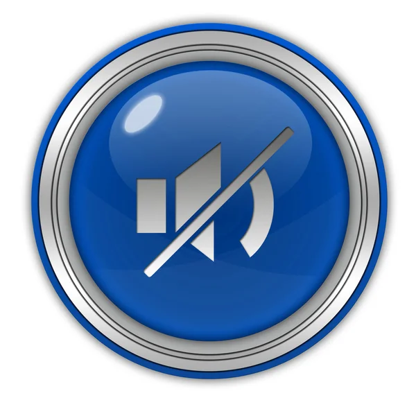 Mute circular icon on white background — Stock Photo, Image