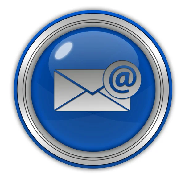 E-mail icona circolare su sfondo bianco — Foto Stock