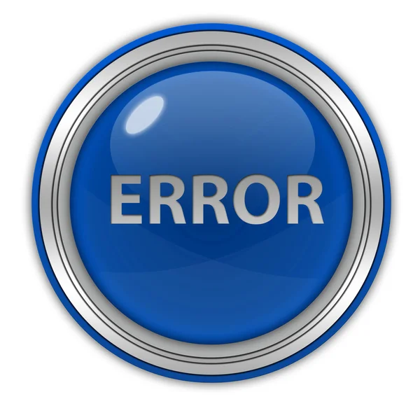 Error circular icon on white background — Stock Photo, Image