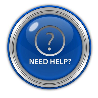 beyaz zemin üzerinde dairesel simgesi yardım