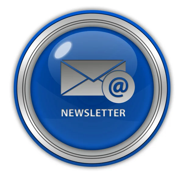 Newsletter circular icon on white background — Stock Photo, Image