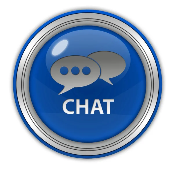 Chat kör alakú ikon fehér háttér — Stock Fotó