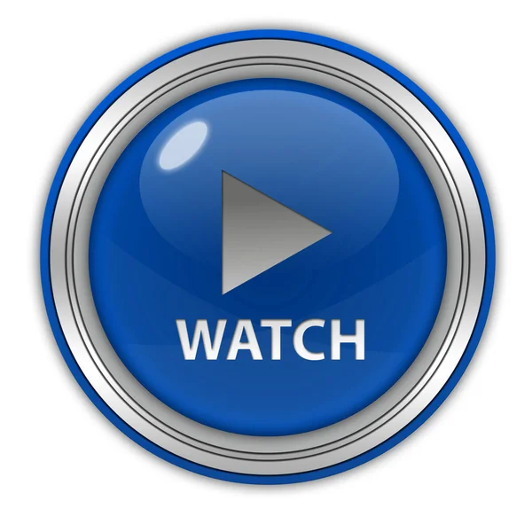 Watch circular icon on white background — Stock Photo, Image