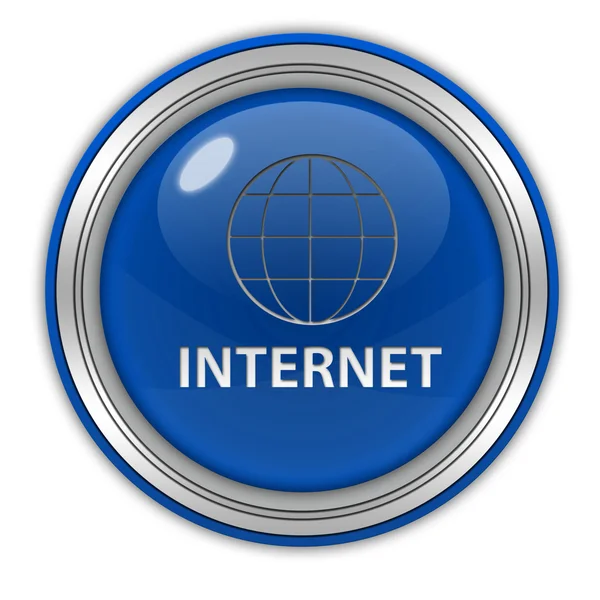 Inernet circular icon on white background — Stock Photo, Image