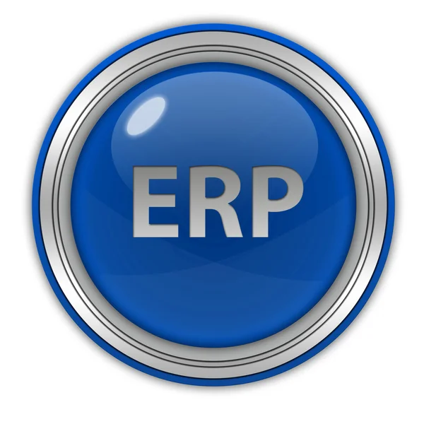 Icona circolare ERP su sfondo bianco — Foto Stock