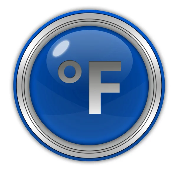 Fahrenheit icona circolare su sfondo bianco — Foto Stock