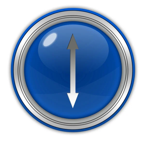 Icono circular de flecha sobre fondo blanco —  Fotos de Stock