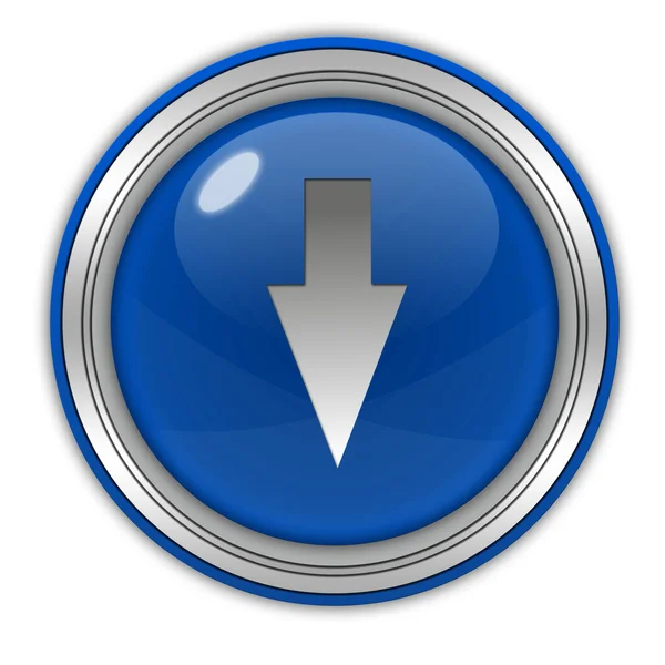Down Arrow circular icon on white background — Stock Photo, Image
