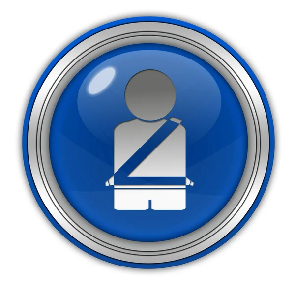 Seat belt circular icon on white background — Stock Photo, Image