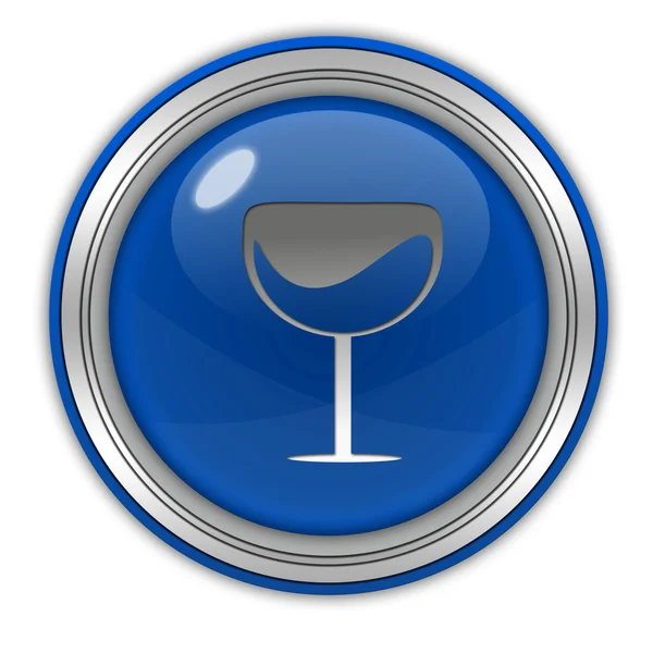 Wine circular icon on white background — Stock Photo, Image