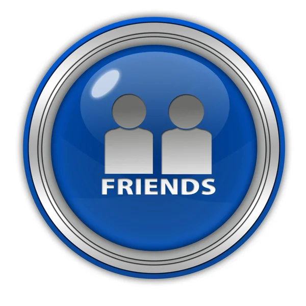 Friends circular icon on white background — Stock Photo, Image