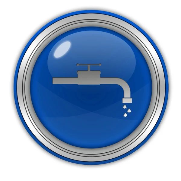 Icono circular de agua sobre fondo blanco — Foto de Stock