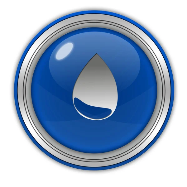 Icono circular de agua sobre fondo blanco —  Fotos de Stock
