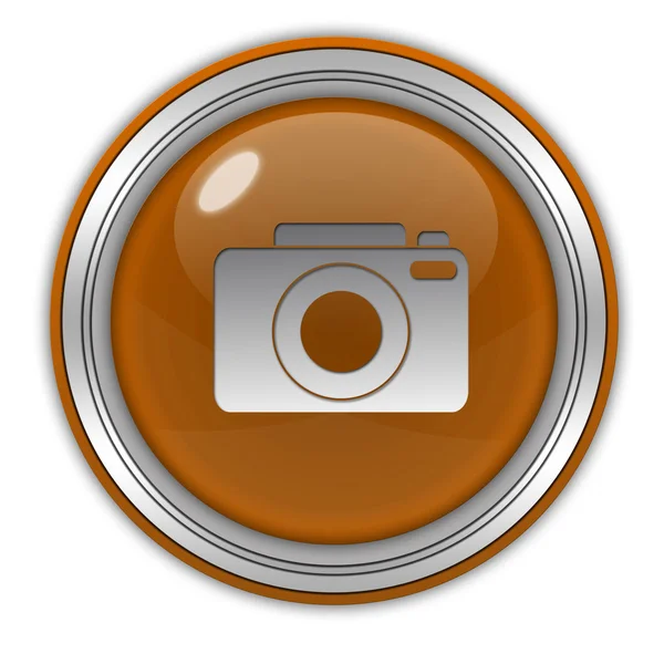 Foto ícone circular no fundo branco — Fotografia de Stock