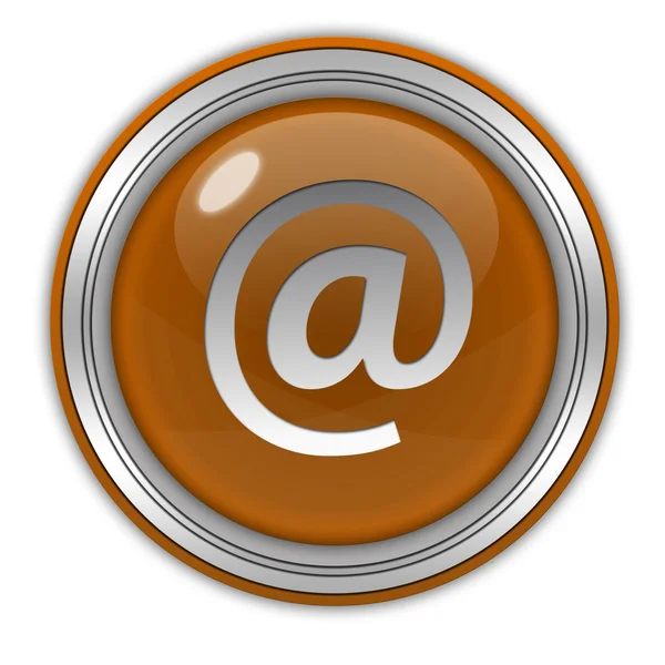 Icono circular de correo electrónico sobre fondo blanco —  Fotos de Stock