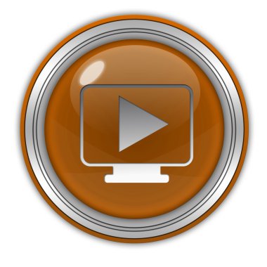 dairesel simgesi beyaz arka plan üzerinde oynamak