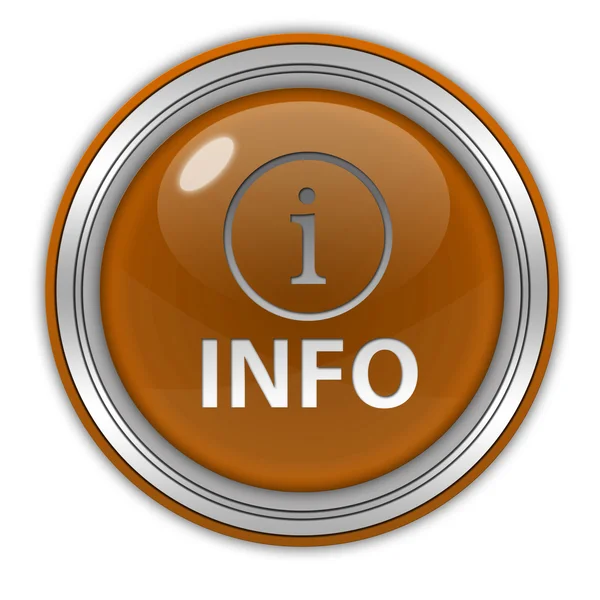 Icono circular de información sobre fondo blanco —  Fotos de Stock
