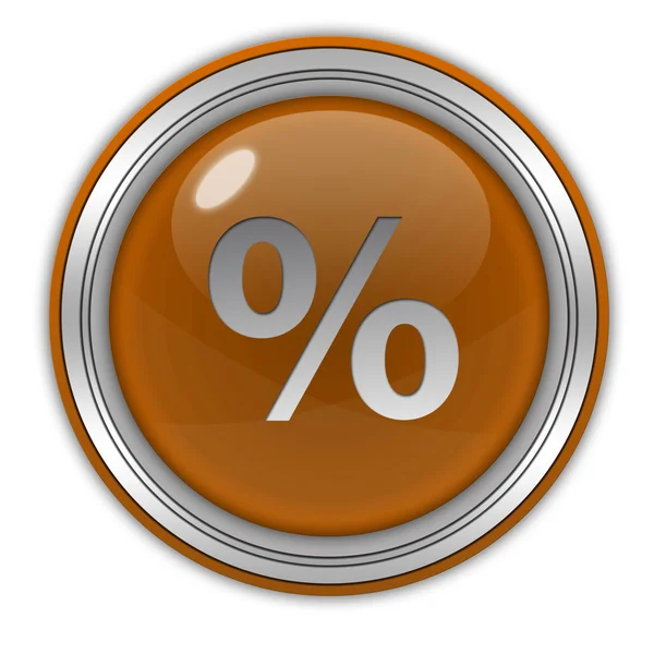 Percent circular icon on white background — Stock Photo, Image