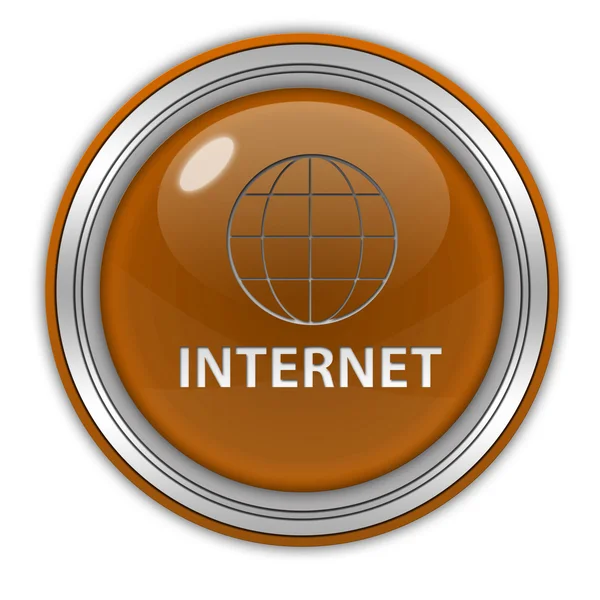 Inernet circular icon on white background — Stock Photo, Image