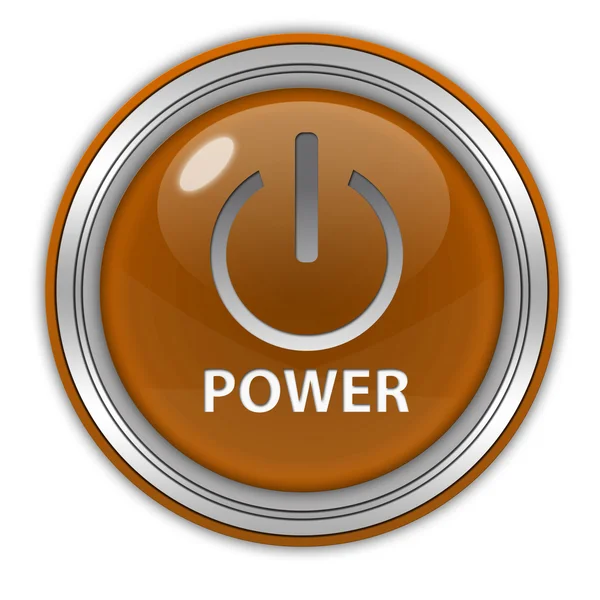 Power circular icon on white background — Stock Photo, Image