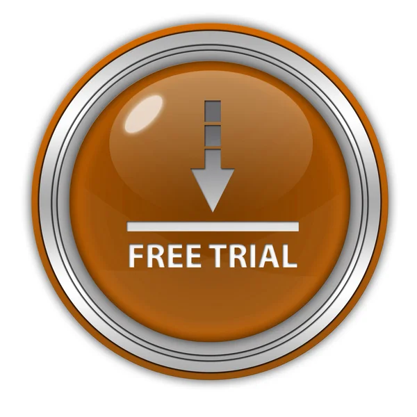 Free trial circular icon on white background — Stock Photo, Image