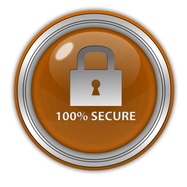 Lock circular icon on white background — Stock Photo, Image