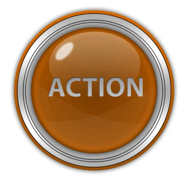 Action circular icon on white background — Stock Photo, Image