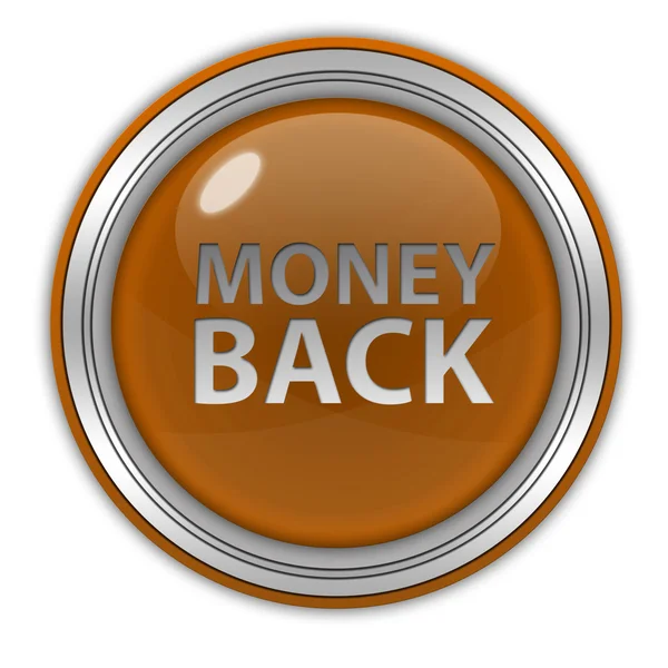 Money back circular icon on white background — Stock Photo, Image