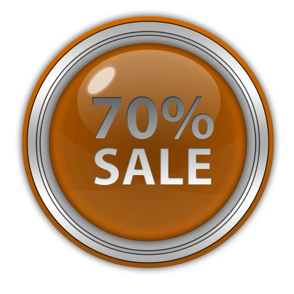 Sale seventy percent circular icon on white background — Stock Photo, Image
