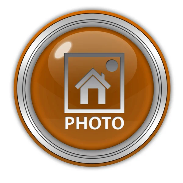 Circulaire fotopictogram op witte achtergrond — Stockfoto