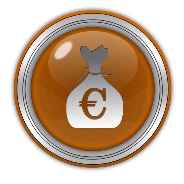 Euro geld tas circulaire pictogram op witte achtergrond — Stockfoto